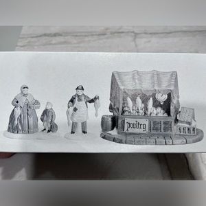 Department 56 “Poultry Market” Hand Painted Porcelain Accessories - Set of 3